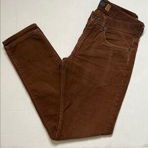 J Crew 494 Slim Corduroy Jeans 29x30 Chocolate Brown Slim Fit 5 Pocket EUC